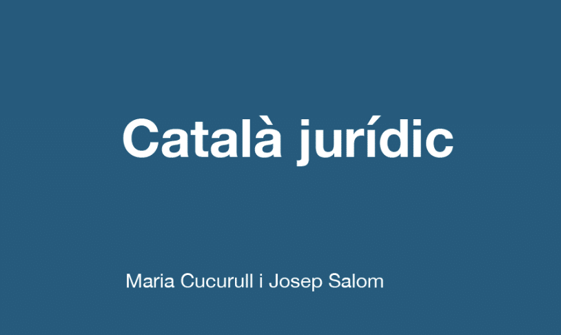 Nou manual de català jurídic