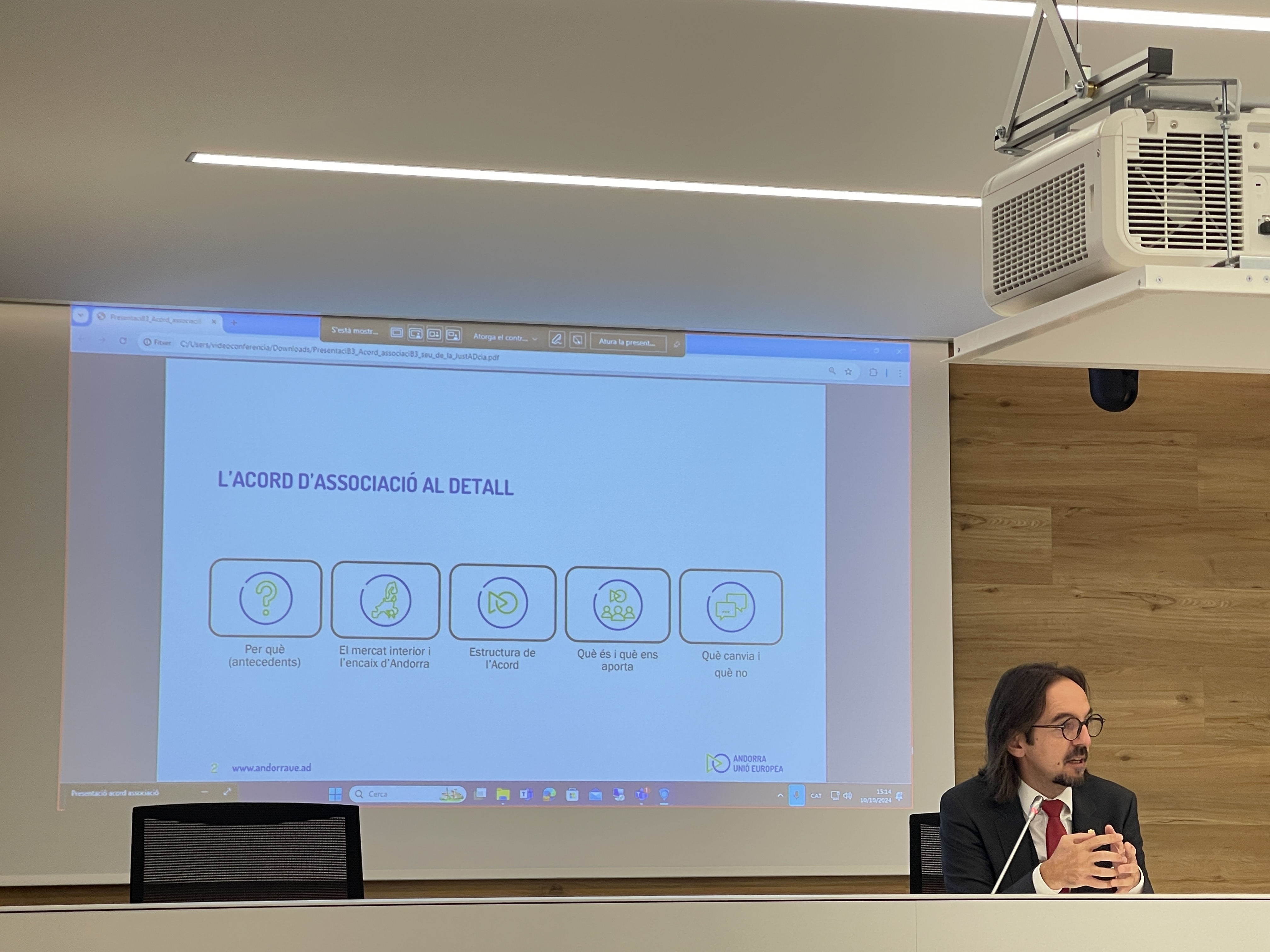 Sessió informativa sobre l’Acord d’associació d’Andorra amb la UE