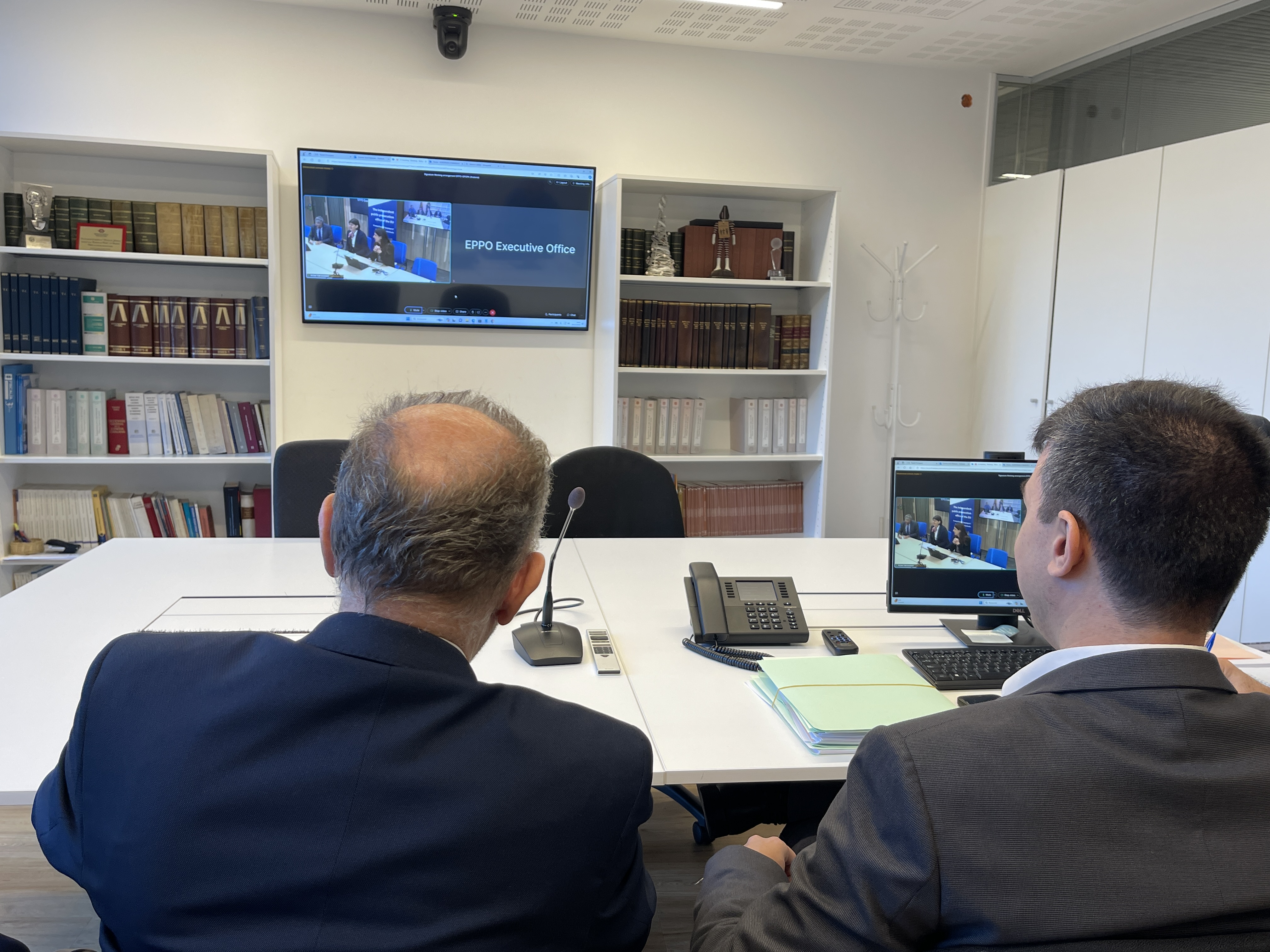 Signatura d’un acord de treball entre la Fiscalia Europea i la Fiscalia General d’Andorra.